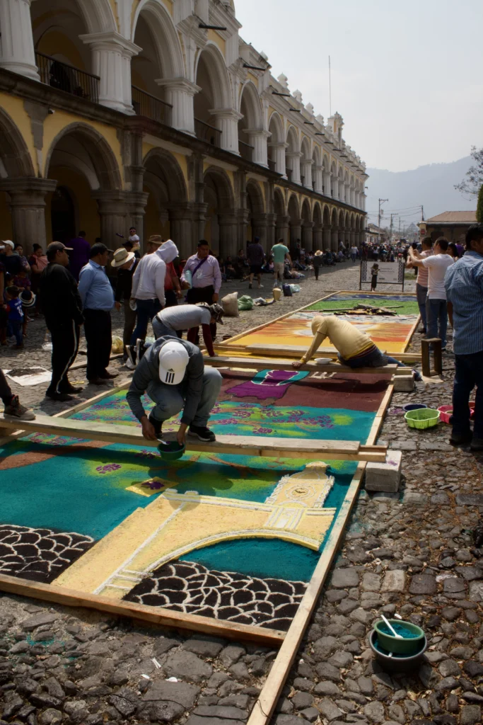 Alfombra, Semana Santa